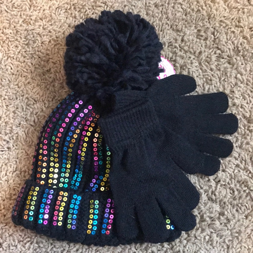 Girls hat and gloves